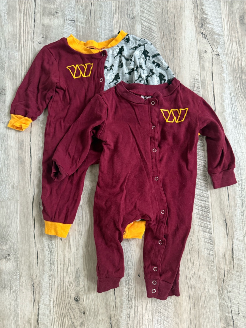 Washington Commanders - NFL Burgundy and Gold Baby Onesie Bundle